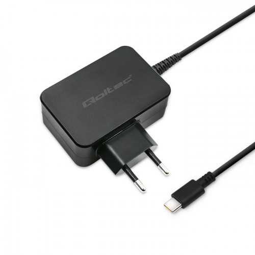 Qoltec Charger | 65W | 5-20V | 3-3.25A | USB type C | PD | Laptop | Smartfon | Black