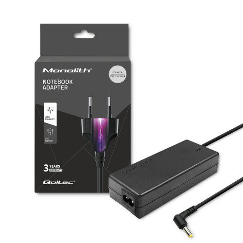 Qoltec Power adapter for laptop Acer 65W | 19V | 3.42A | 5.5*1.7 | +power cable