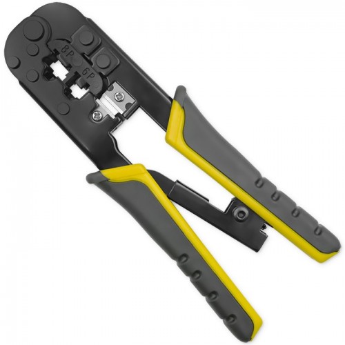 Qoltec Ethernet cable cutting and crimping tool 8P 6P 
