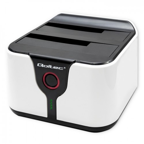 Qoltec HDD SSD 2.5" 3.5" docking station | SATA III | USB 3.0 | Super speed 5Gb/s | with Clonning function 