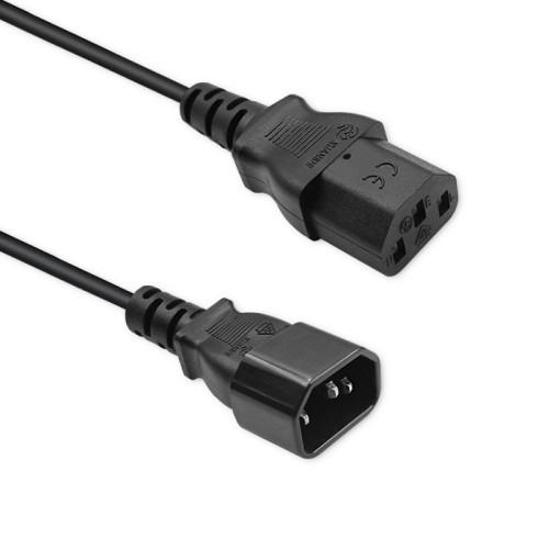 Qoltec Power extension cable IEC C13/C14 | 3x1.00mm&sup2; | 5m