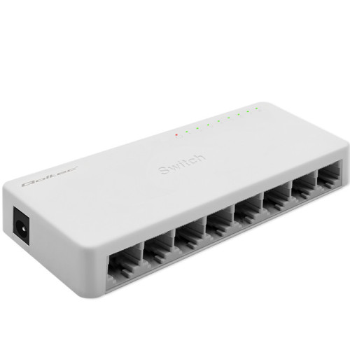 Qoltec Network SWITCH | 8 x RJ45 port | 1000Mbps | Fast Ethernet| LAN