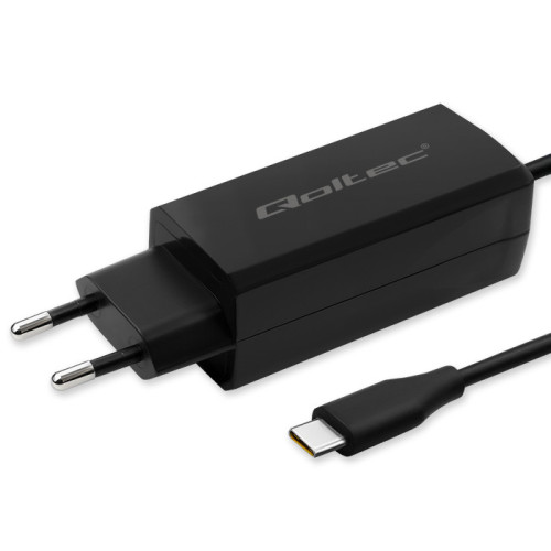 Qoltec 65W GaN Super Fast Charger| 5-20V | 3-3.25A | USB-C 3.1 | Laptop | Smartphone | Tablet 