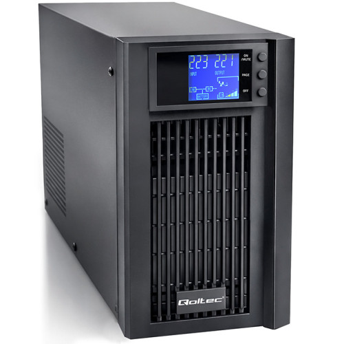 Qoltec Pure Sine Wave UPS Emergency Power Supply | 3kVA | 2400W | AVR | LCD 