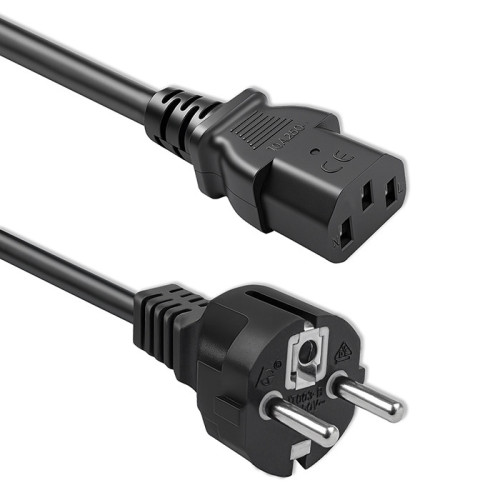 Qoltec Power cable SCHUKO CEE 7/7 (E/F) | IEC C13 | 3x1.00mm&sup2; | Pure copper Cu | 3m