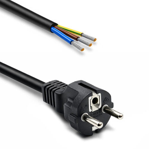 Qoltec SCHUKO CEE 7/7 (E/F)  power cable | copper Cu | stripped and soldered | 3x1.50 mm&sup2; | 1.8 m