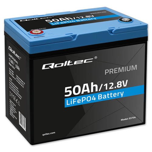 Qoltec LiFePO4 lithium iron phosphate battery | 12.8V | 50Ah | 640Wh | BMS