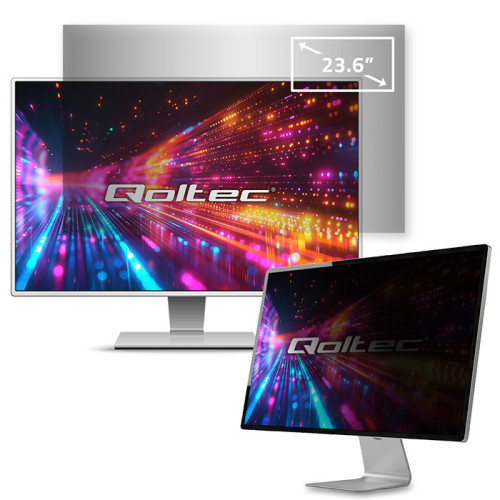 Qoltec Privacy filter 23.6" | 16:9 | Eye protection | Panoramic