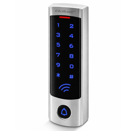 Qoltec Code lock DIONE with RFID reader Code | Card | key fob | Doorbell button | IP68 | EM
