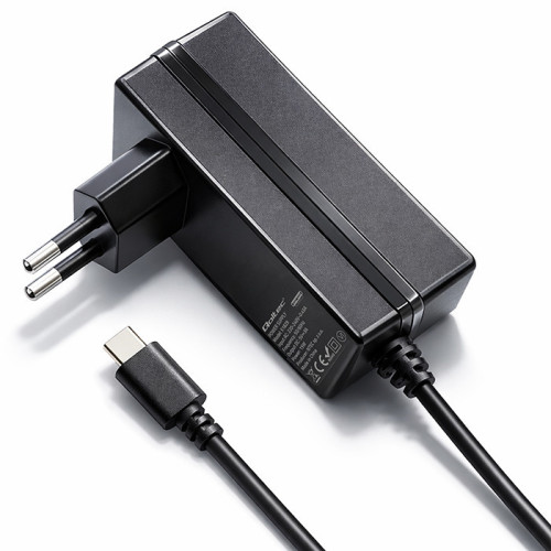 Qoltec Super FAST PD charger for Raspberry PI 4 | USB-C | 15W | 5V | 3A | Black