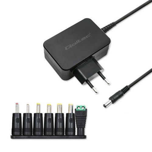 Qoltec Universal power adapter 30W | 12V | 2.5A | Compact | MultiPlug | 7 plugs
