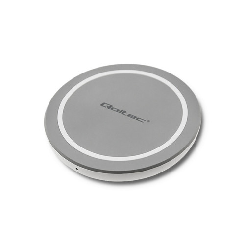 Qoltec Induction Wireless Charger RING | Qualcomm QuickCharge 3.0 | 10W | grey