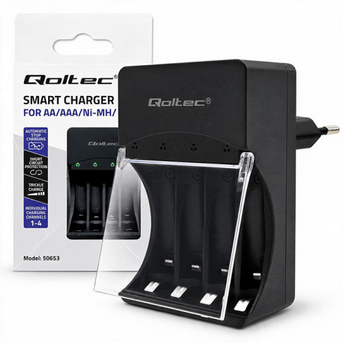 Qoltec Battery Charger for Ni-MH type R03 AAA R6 AA 