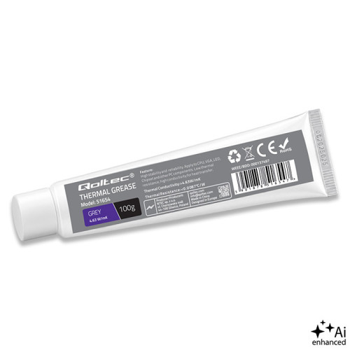 Qoltec Professional Thermal grease 4.63 W/m-K | 100g | Grey