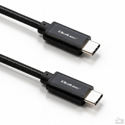 Qoltec USB 2.0 type C Cable |USB 2.0 type C Cable 240W | QC 5.0 |  PD | 1m | Black