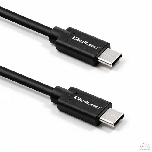 Qoltec USB 2.0 cable type C male | USB 2.0 type C male | 1.4m | Black