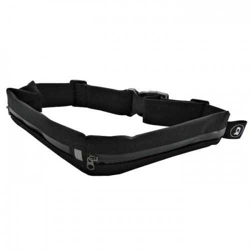 Qoltec Universal sports belt | double pocket | Black