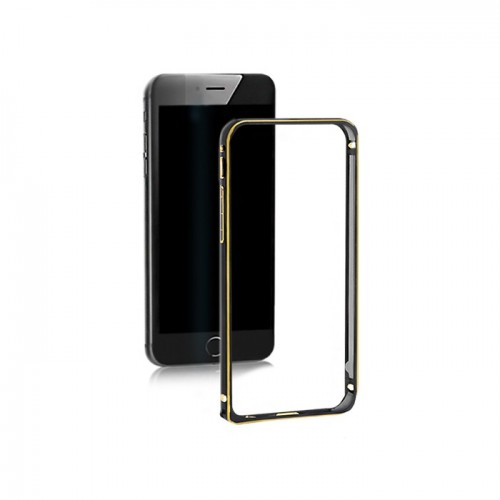 Qoltec Bumper case for Apple iPhone 6 | black | aluminum