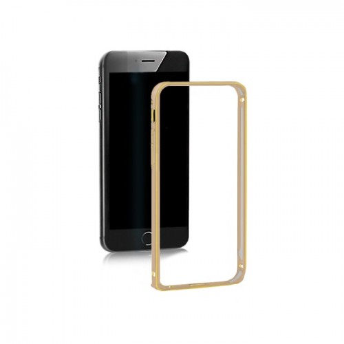 Qoltec Bumper case for Apple iPhone 6 | gold | aluminum