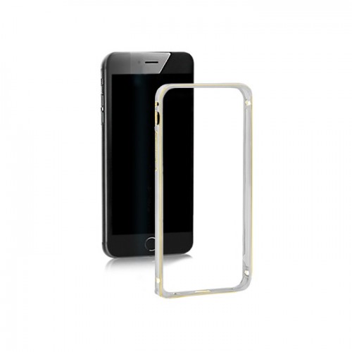 Qoltec Bumper case for Apple iPhone 6 | silver | aluminum