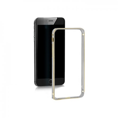 Qoltec Bumper case for Apple iPhone 6 | grey | aluminum