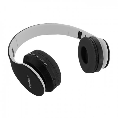 Qoltec Headphones wireless BT with microphone | mp3 | Black