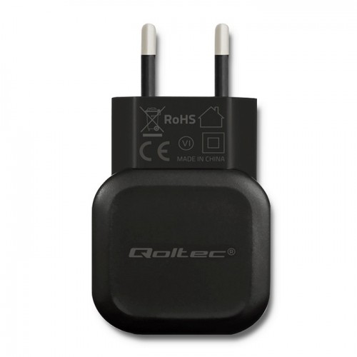 Qoltec Charger 12W  5V  2.4A + Lightning / USB 2.0 |MFI Orginal | 1.5m | Reinforced | Black