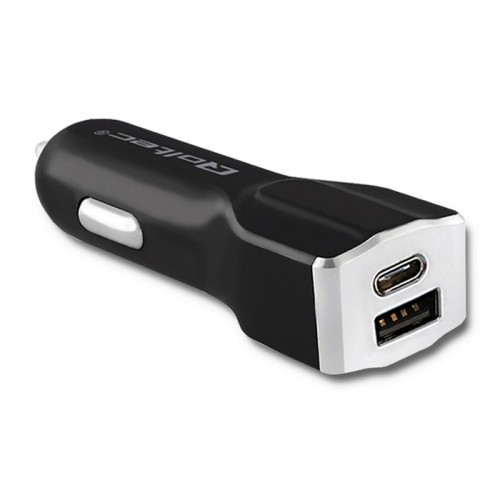 Qoltec Intelligent Car charger 12-24V | 27W | 5V | 3A | USB 2.0 + USB typ C