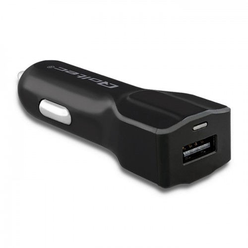 Qoltec Intelligent Car charger 12-24V | 12W | 5V | 2.4A | USB | Black