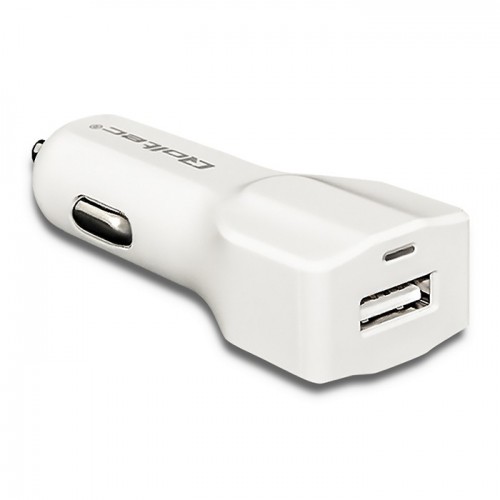 Qoltec Intelligent Car charger 12-24V | 12W | 5V | 2.4A | USB | White