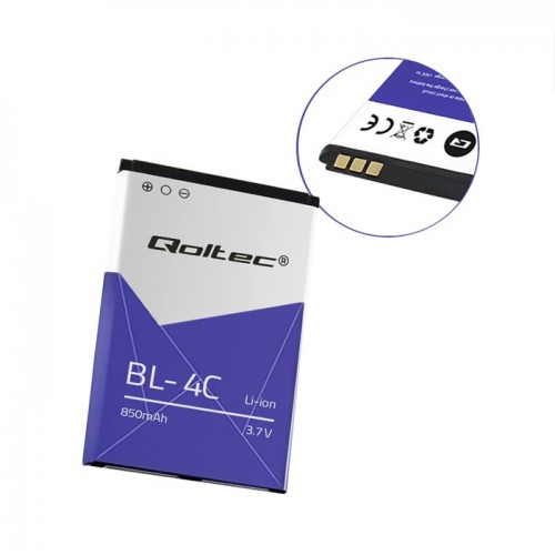 Qoltec Battery for Nokia BL-4C | 6100 | 6300 | 850mAh