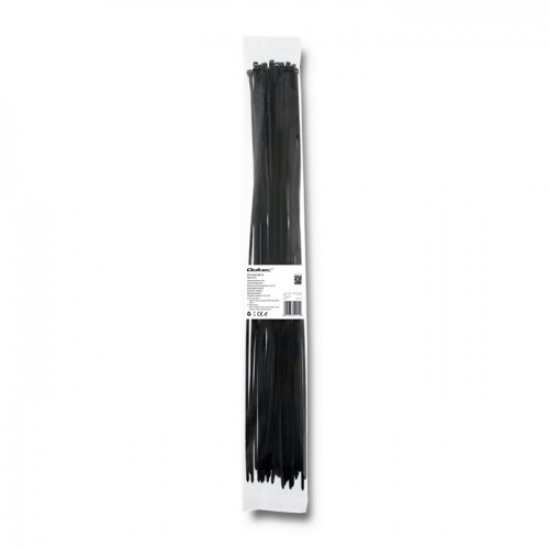 Qoltec Self-locking cable tie | 4.8*500mm | 50 pcs. | Nylon66 | UV | Black