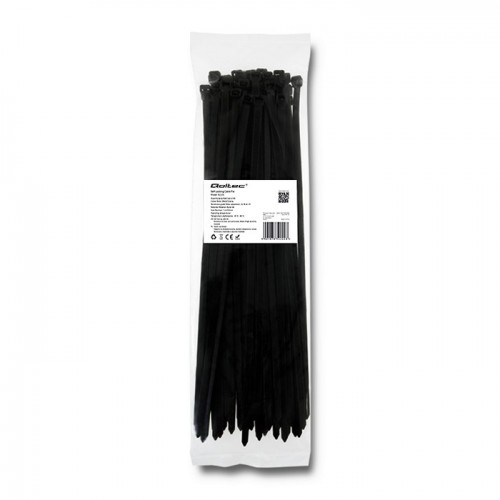 Qoltec Self-locking cable tie | 7.2*350mm | 50 pcs. | Nylon66 | UV | Black