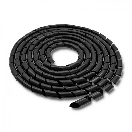 Qoltec Cable organizer 12mm | 10m | Black