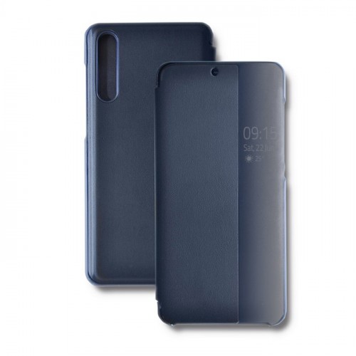Qoltec Smart Flip Cover case for Huawei P20 | Navy blue