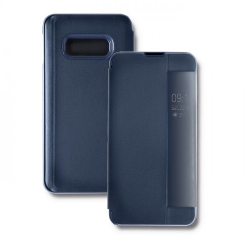 Qoltec Smart Flip Cover case for Samsung S10 | Navy blue