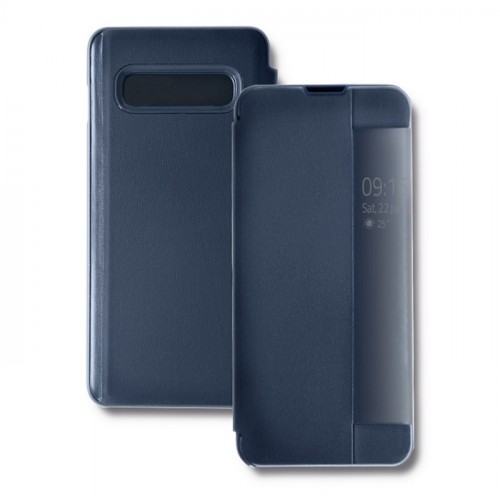 Qoltec Smart Flip Cover case for Samsung S10+ | Navy blue