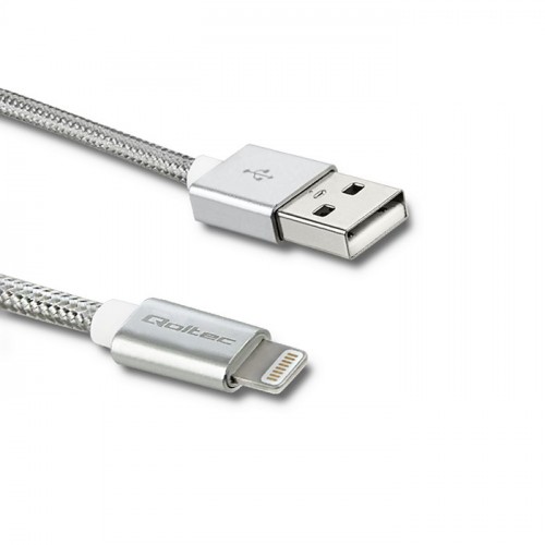 Qoltec Cable Lightning / USB 2.0 |MFI Orginal | Strengthened | 1.5m | Silver