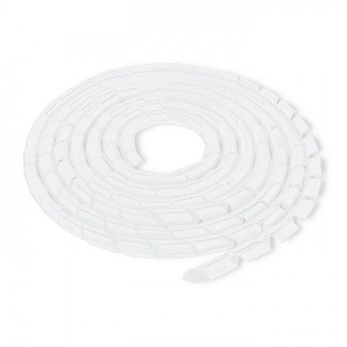 Qoltec Cable organizer 14mm | 10m | White