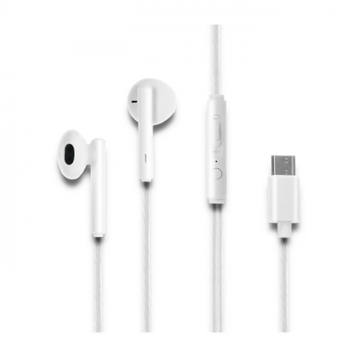 Qoltec In-ear headphones with microphone | White