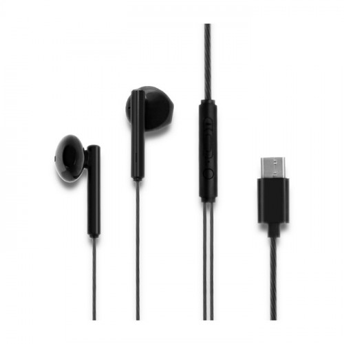 Qoltec In-ear headphones with microphone | Black