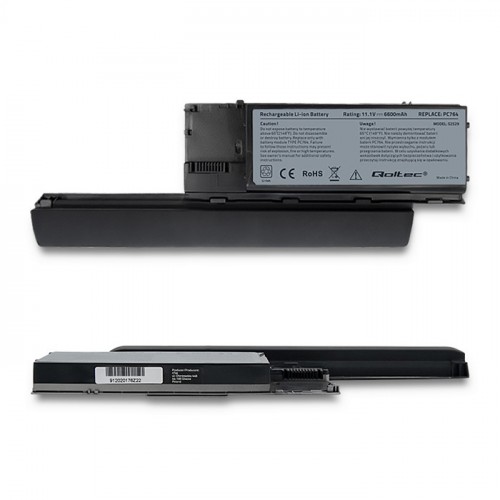 Qoltec Battery for Dell Latitude D630 | 6600mAh | 10.8-11.1V