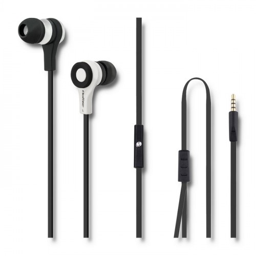 Qoltec In-ear headphones with microphone | Black