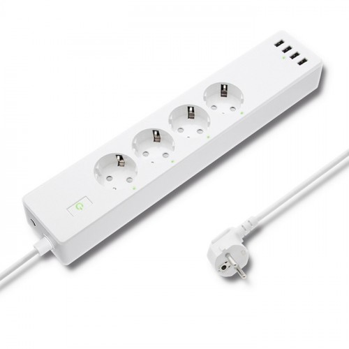 Qoltec SMART Wi-Fi Surge protector | 4 sockets | 4 x USB