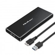 Qoltec Aluminium Enclosure | M.2 SSD drive | SATA | NGFF| USB 3.0